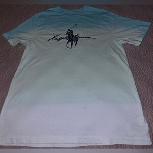 Boy's Polo by Ralph Lauren Light Blue Tee with Dark Blue Logo Size XL